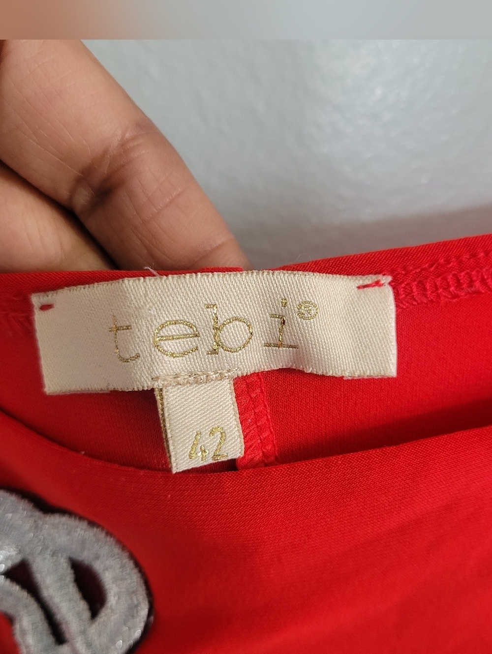 TEBI Grecian Red Maxi Dress Sz 42 (M/L) Empire Waist Formal Vtg-inspired - Picture 4 of 14